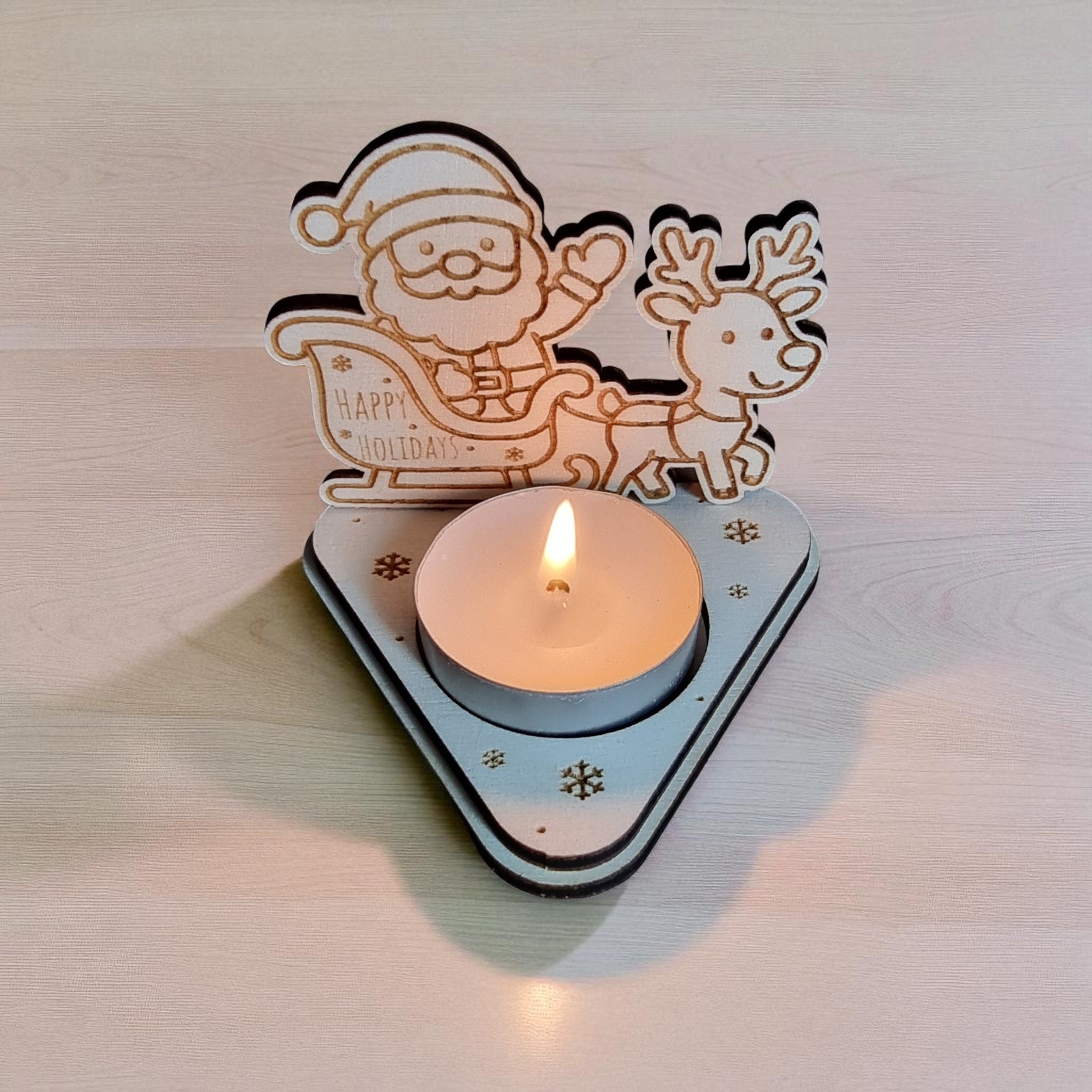 Laserdatei Teelichthalter Weihnachten Set – 6 Figuren | 3–4 mm