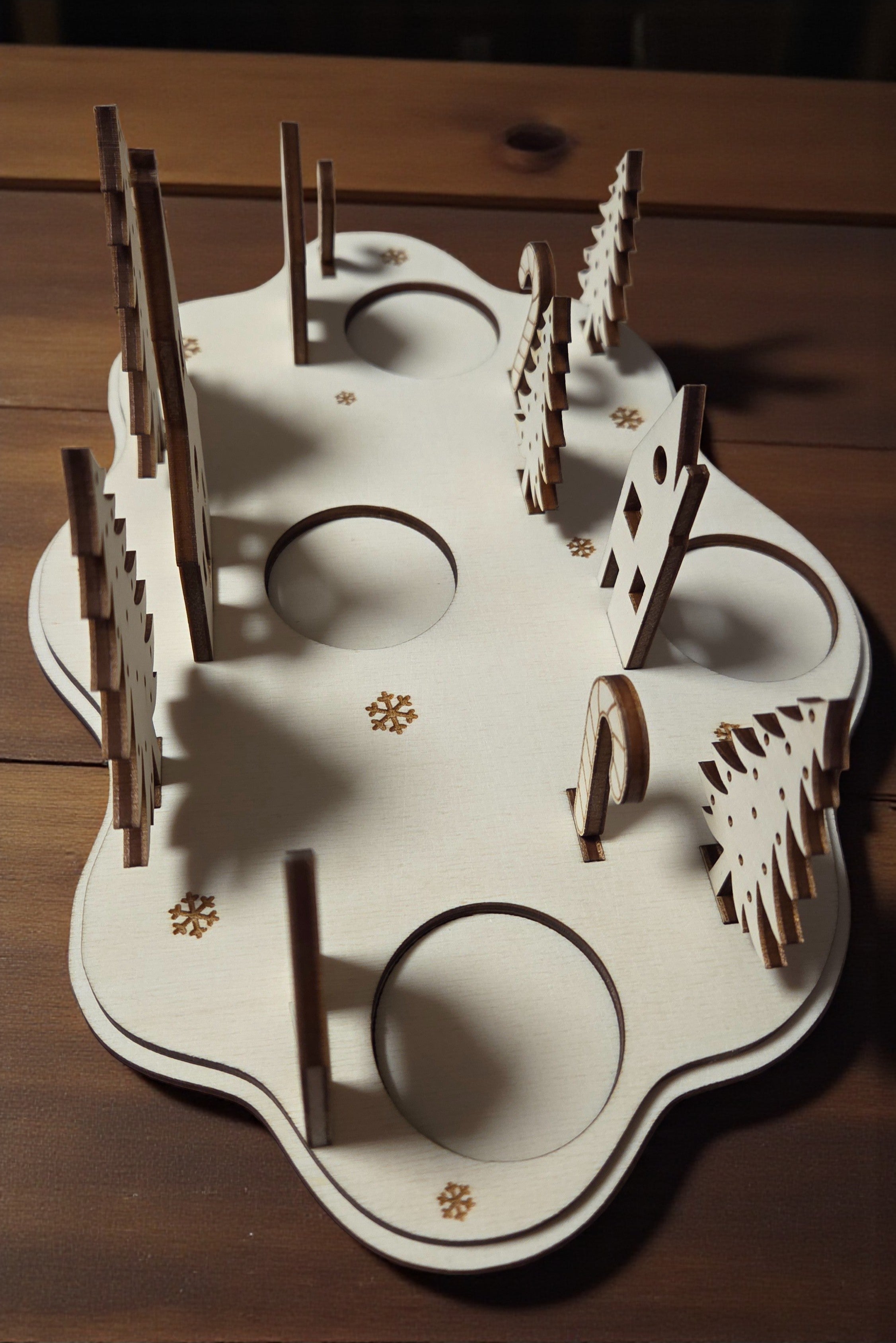 Laserdatei Adventskranz – Teelichthalter | Weihnachtsdeko | Laser Cut File