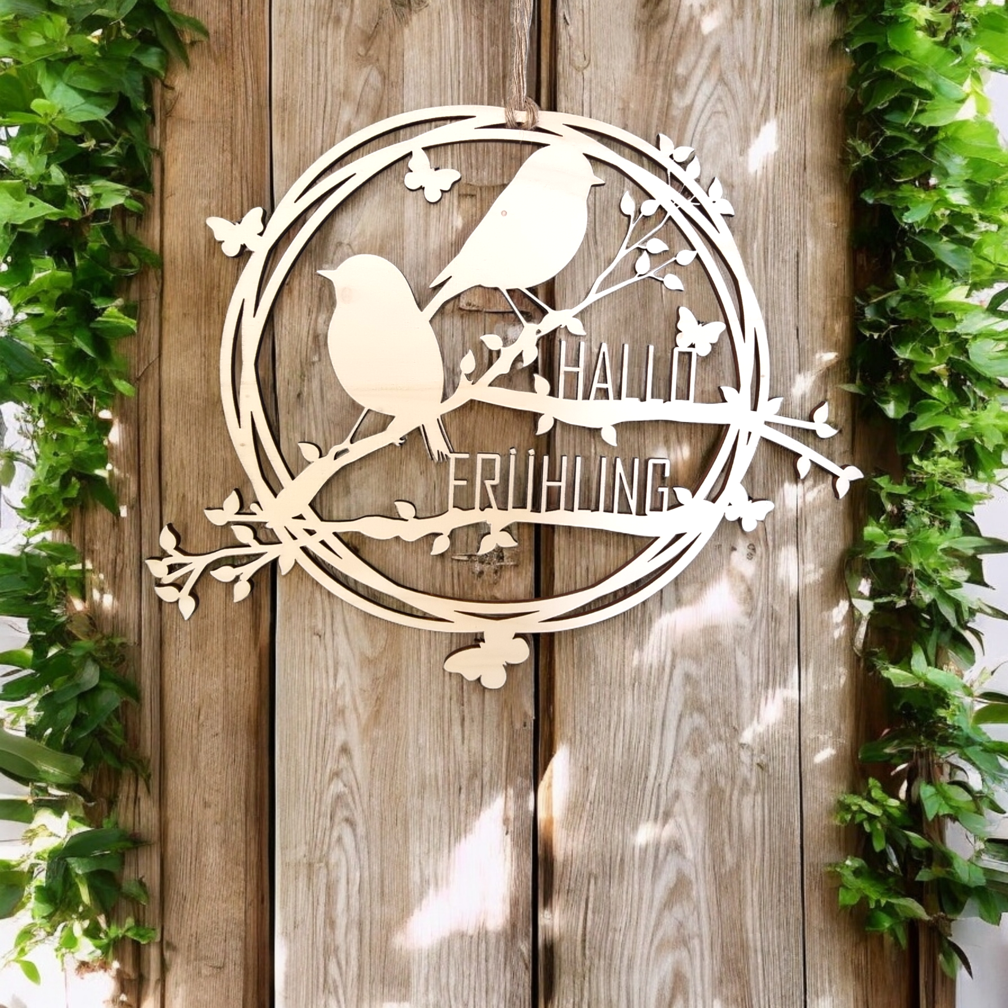 Laser Cut Datei- Hallo Frühling Fenster-Aufhänger | Frühlingsdeko