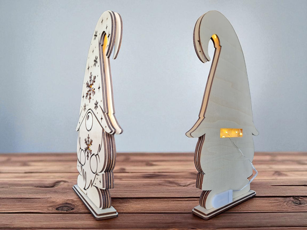 Weihnachtswichtel Dekolampe – Laser Cut File – Mehrschichtiges Nachtlicht