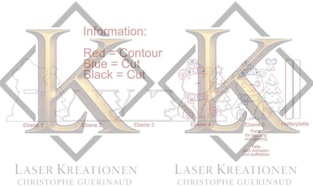 Laserdatei LED Eisbär – Winter Nachtlicht & Weihnachtsdeko aus Holz