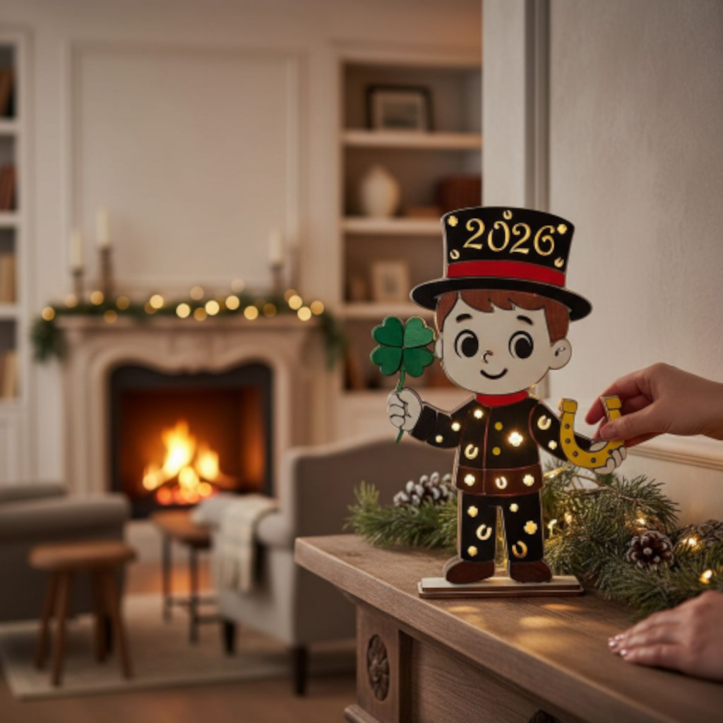 Laserdatei LED Schornsteinfeger – Glücksbringer & Neujahrsdeko