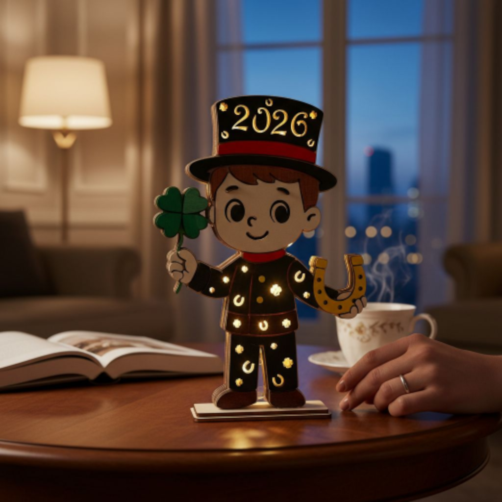 Laserdatei LED Schornsteinfeger – Glücksbringer & Neujahrsdeko