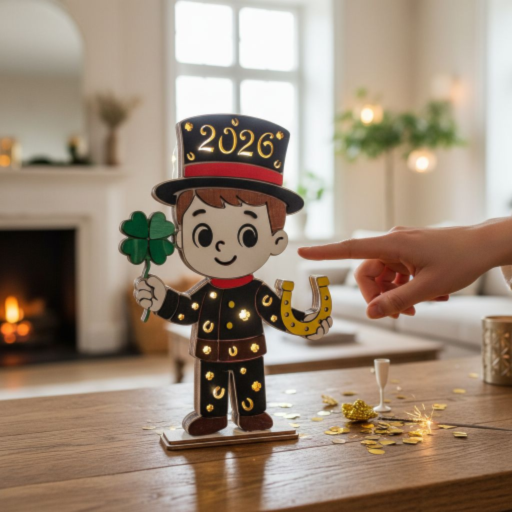 Laserdatei LED Schornsteinfeger – Glücksbringer & Neujahrsdeko