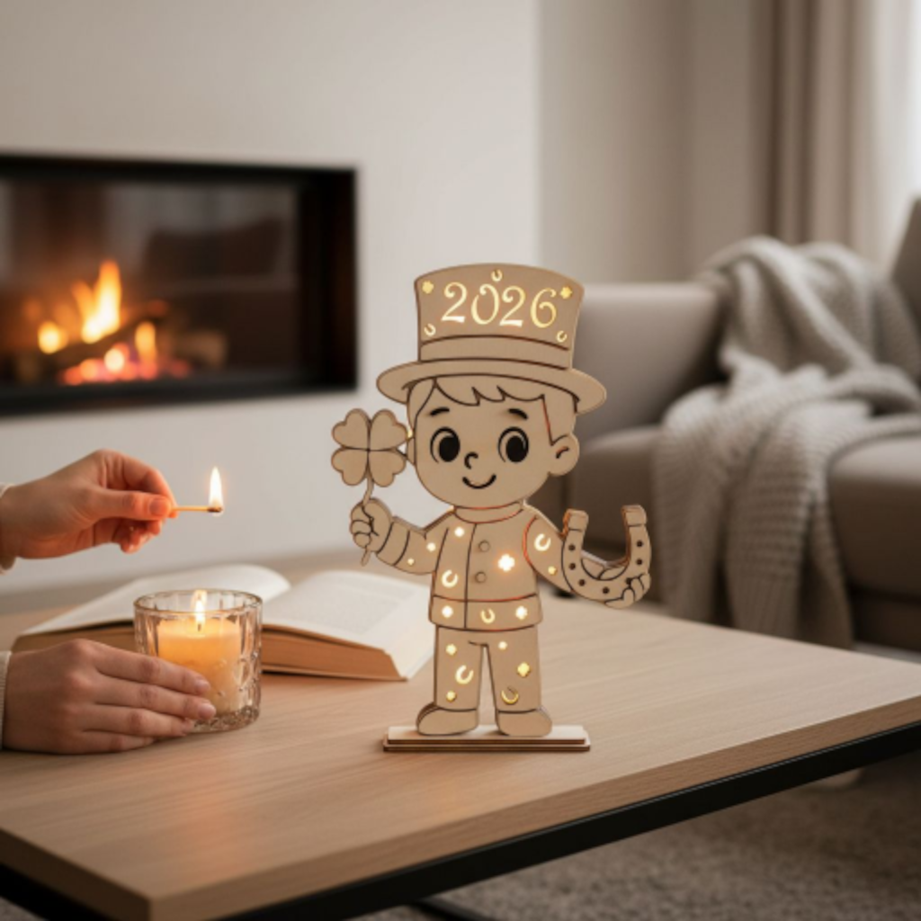 Laserdatei LED Schornsteinfeger – Glücksbringer & Neujahrsdeko