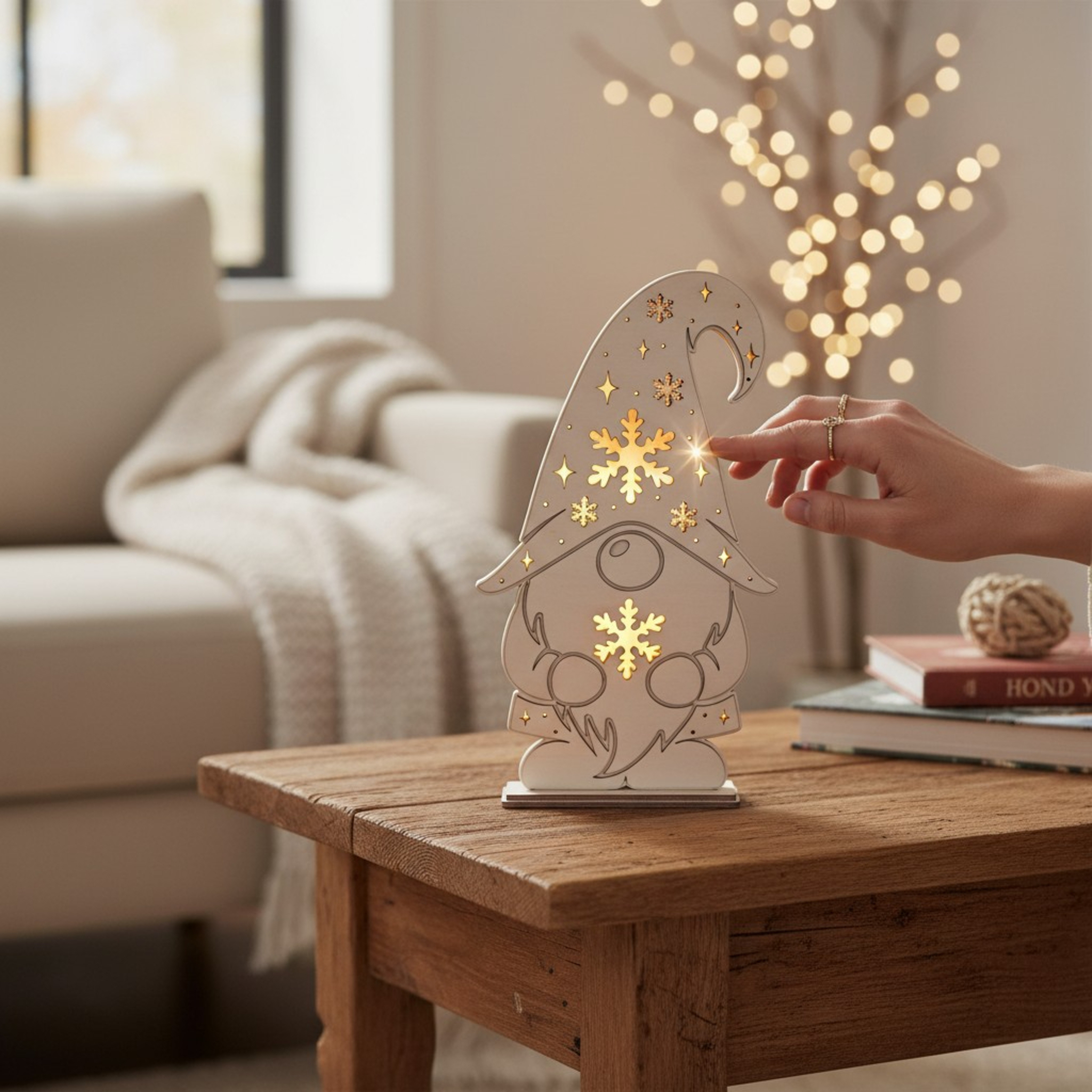 Weihnachtswichtel Dekolampe – Laser Cut File – Mehrschichtiges Nachtlicht