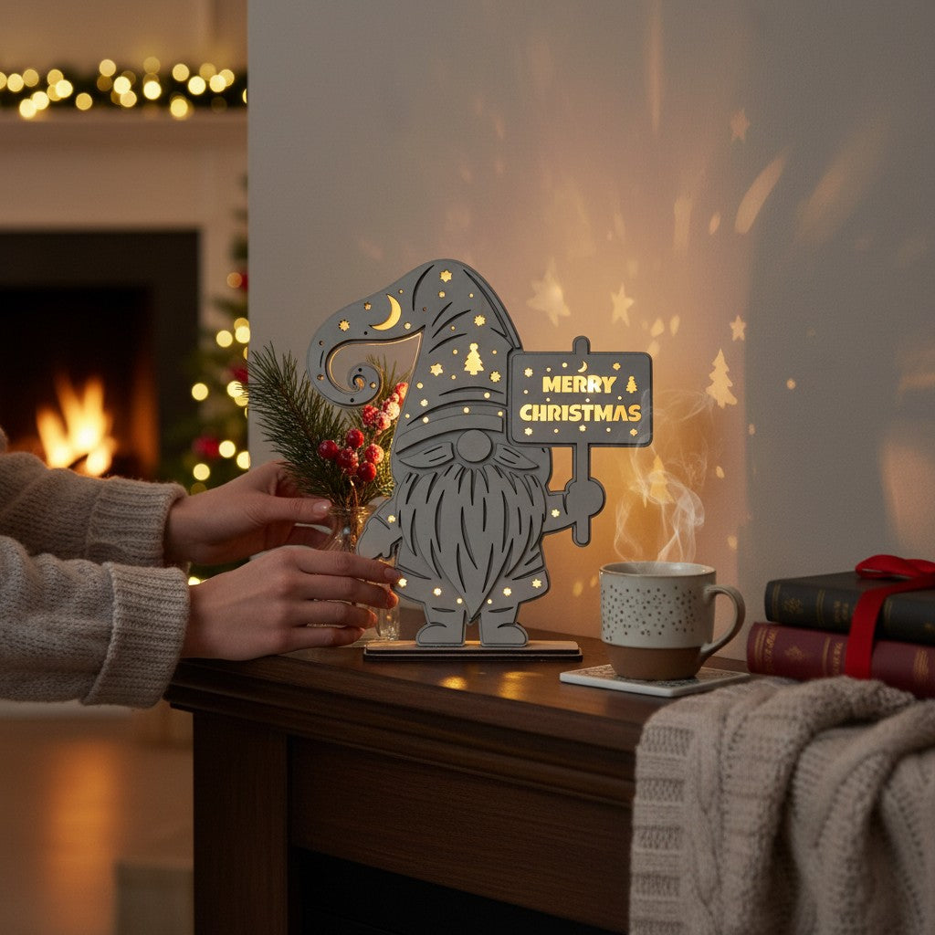 Laser Cut Datei – LED Weihnachtswichtel | Weihnachtsdeko zum Lasern