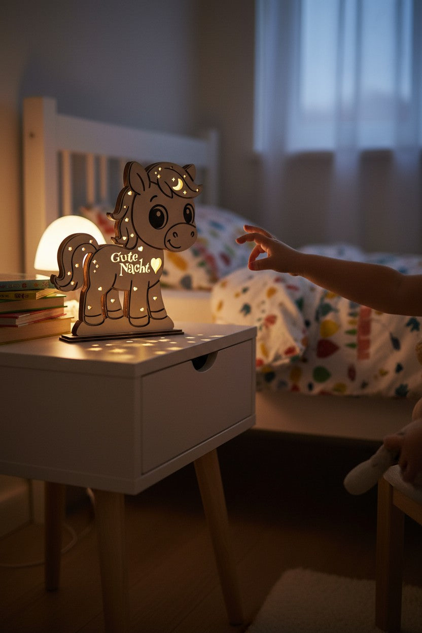 Laserdatei Nachtlicht Pferd – Mehrschichtiges 3D-DIY Projekt