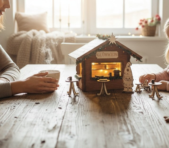 Laserdatei Weihnachtswichtel Glühweinstand – 3mm & 4mm – SVG DXF LBRN2