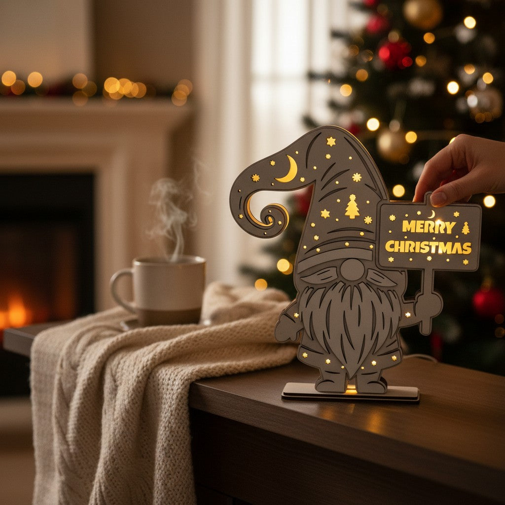 Laser Cut Datei – LED Weihnachtswichtel | Weihnachtsdeko zum Lasern