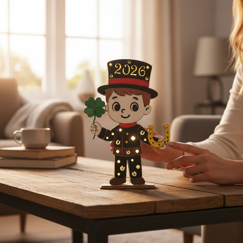 Laserdatei LED Schornsteinfeger – Glücksbringer & Neujahrsdeko