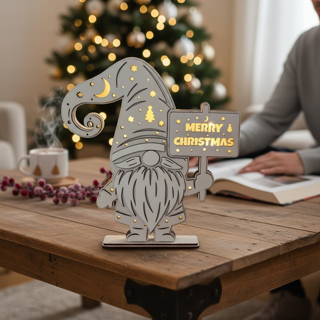 Laser Cut Datei – LED Weihnachtswichtel | Weihnachtsdeko zum Lasern