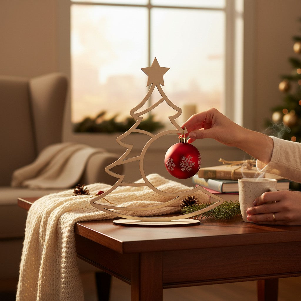 Laserdatei Weihnachtsbaum in 3 Größen – Dekorative Deko für Weihnachten