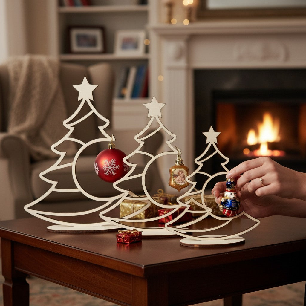 Laserdatei Weihnachtsbaum in 3 Größen – Dekorative Deko für Weihnachten