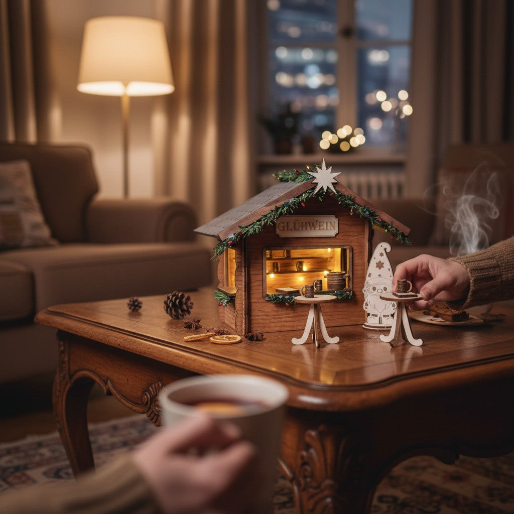 Laserdatei Weihnachtswichtel Glühweinstand – 3mm & 4mm – SVG DXF LBRN2