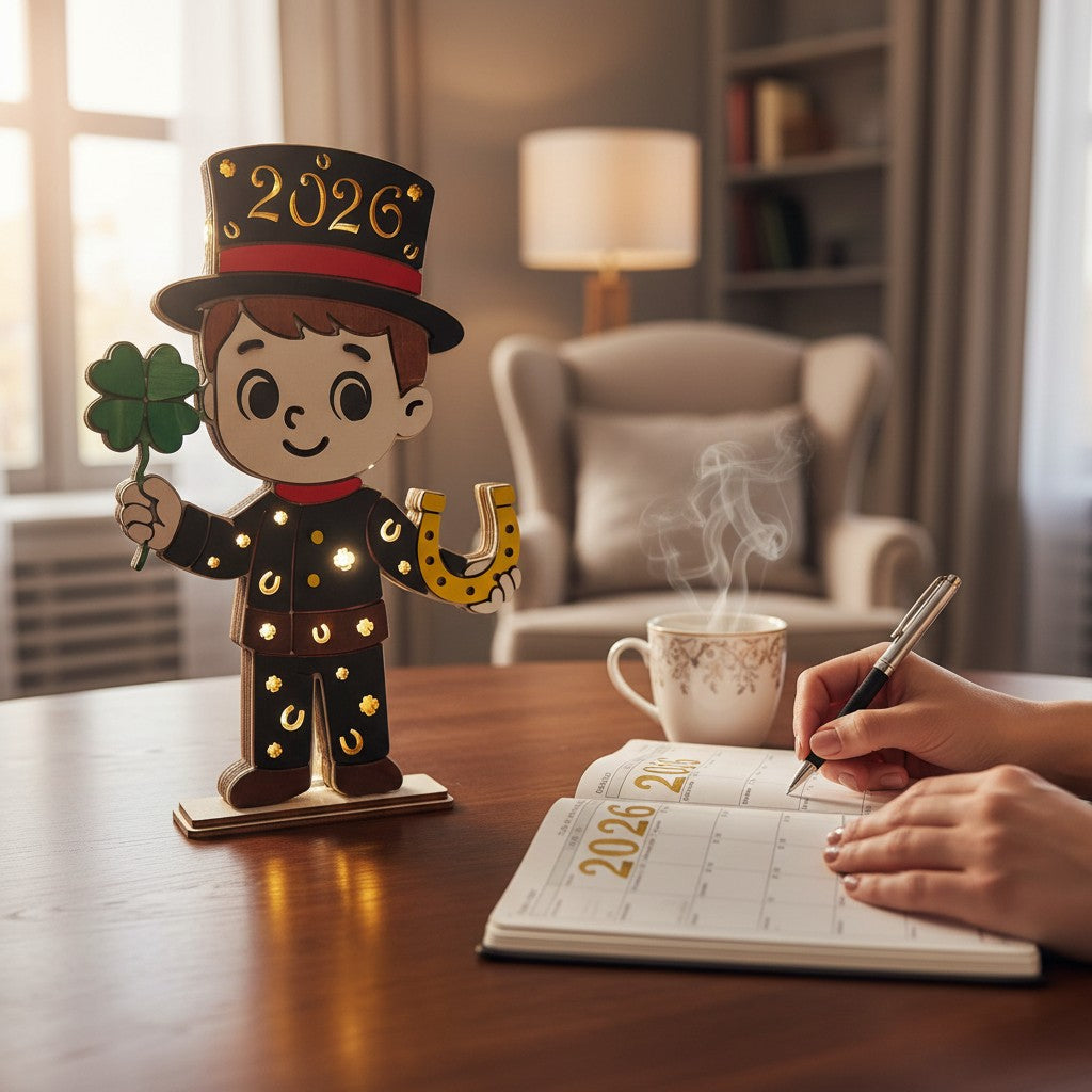 Laserdatei LED Schornsteinfeger – Glücksbringer & Neujahrsdeko