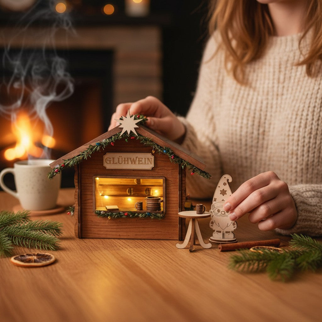 Laserdatei Weihnachtswichtel Glühweinstand – 3mm & 4mm – SVG DXF LBRN2