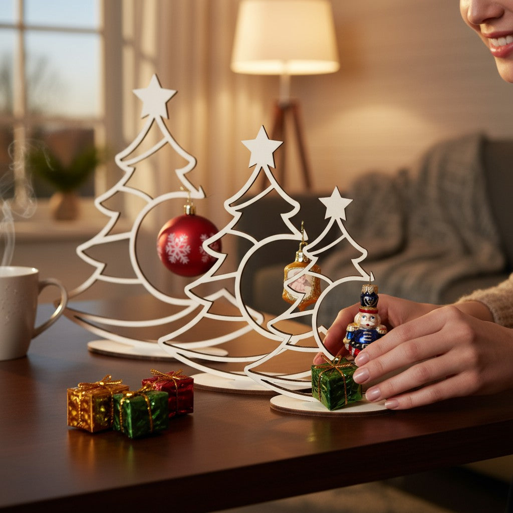 Laserdatei Weihnachtsbaum in 3 Größen – Dekorative Deko für Weihnachten