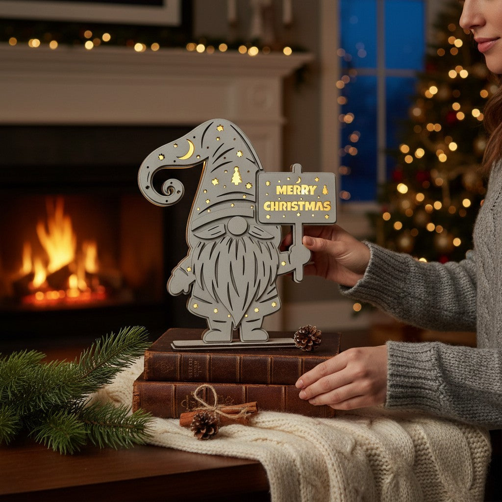 Laser Cut Datei – LED Weihnachtswichtel | Weihnachtsdeko zum Lasern