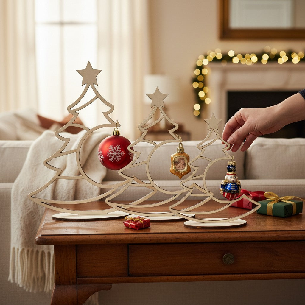 Laserdatei Weihnachtsbaum in 3 Größen – Dekorative Deko für Weihnachten