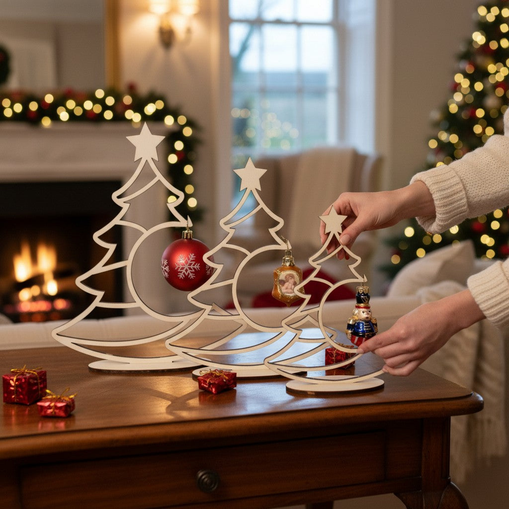 Laserdatei Weihnachtsbaum in 3 Größen – Dekorative Deko für Weihnachten