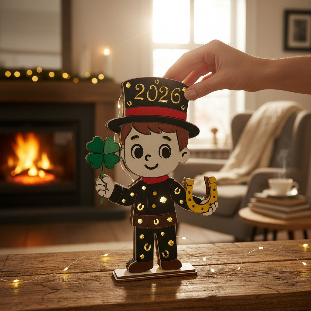 Laserdatei LED Schornsteinfeger – Glücksbringer & Neujahrsdeko