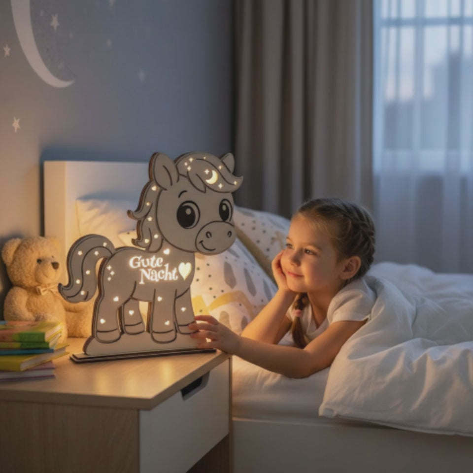 Laserdatei Nachtlicht Pferd – Mehrschichtiges 3D-DIY Projekt