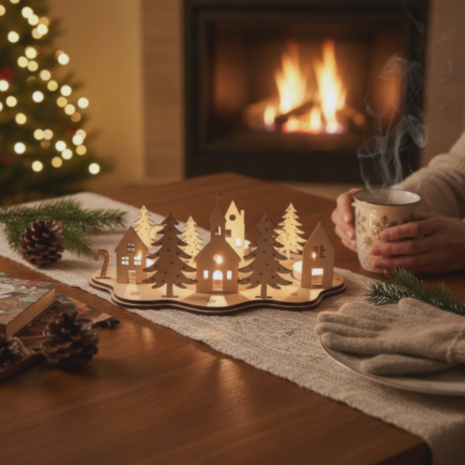 Laserdatei Adventskranz – Teelichthalter | Weihnachtsdeko | Laser Cut File